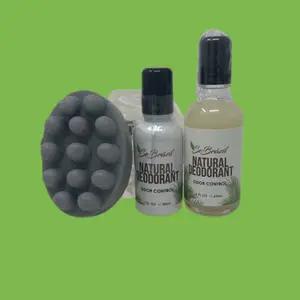 Se-Brazil Natural Deodorant ROLL-ON Bundle: (1) 1oz Roll-on + (1) 2oz Roll-on + (1) Underarm Cleansing Bar BIG