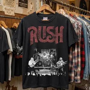 Rush Band Shirt, Vintage Rock Concert Tee, Retro Music Fan Gift, Unisex Graphic T-Shirt for Concert Lovers