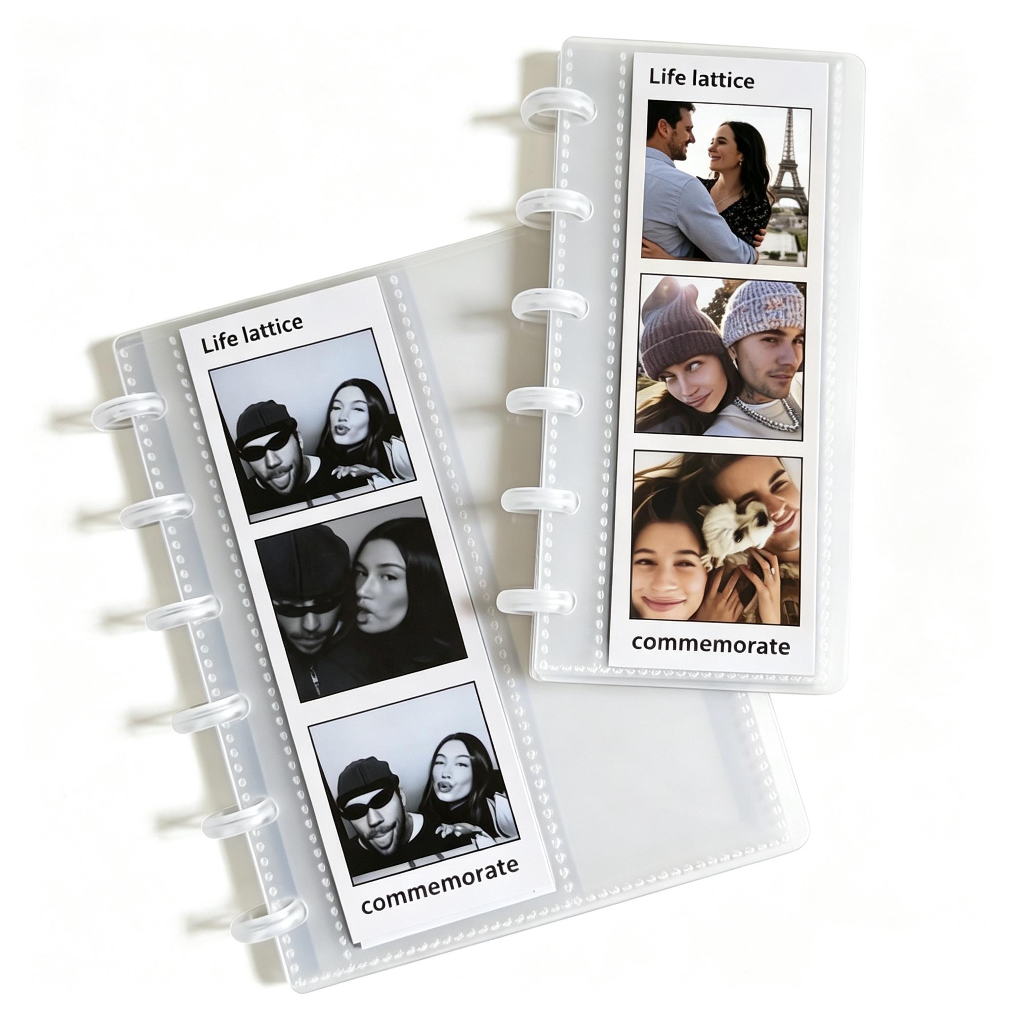 Clear Photo Booth Frames - Photo Booth Album For 2x6 Inch Photo Strips，Creative Scrapbookingfor Photo Strips, DIY Memory Crafting Project, Photo Display, ModernAlbum，MemoryBook, Summer Vibes, Gift, Boyfriend