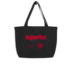 Large Birthstone Aquarius Tote Bag