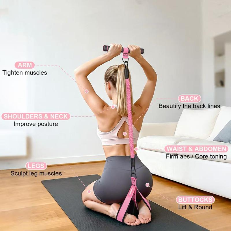 KUZARO Upgraded Pedal Resistance Band – Durable Latex Tubes, Soft Foot Pedals, Sit-Up & Stretch Fitness Equipment