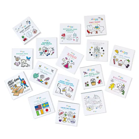 A Brighter Year 3-Book Build Your Own Mini Variety Bundle - Bold Easy Adult Coloring Books (Tiny Texas, Happy Hanukkah, Clarity in Color, Happy Ever After, Little Moments) 3x3 Inches, 50 Pages, 100lb Stocking Stuffer Gifts