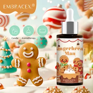 Gingerbread Man Aromatherapy Essential Oil 60ML, Long-Lasting Fragrance, Alcohol-Free, Ideal for Skincare & Haircare, Perfect Christmas Gift