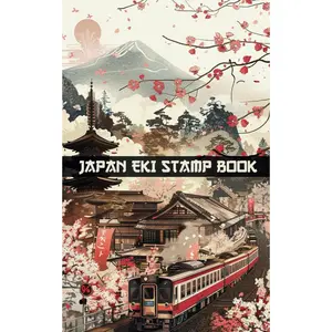 Japan Eki Stamp Book: Travel Journal for Collecting Japanese Railway Train Station Souvenir Stamps and other Unique Landmarks or Locations Write Down ... 100 Blank 5x8" Notebook Pages (Cover #5)