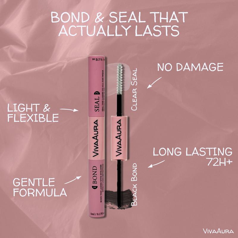 VVA Lash Clusters Kit with 112 pcs of Cluster Eyelash Extensions - 9–15 mm - 80D & D-Curl, Lash Extension Kit with Bond, Seal, Tweezers & Brush - Individual Eyelashes for Natural Look DIY at Home, Pink