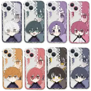 Cartoon Anime Blue Lock Case For Iphone17 Pro Max Air 16 15 11 14 13 12 Mini Pro Max 7 8 Plus X XS XR Cover Silicone Transparent