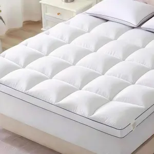 Thick Mattress Topper  with Deep Pocket, Extra Pillow Top Mattress Pad, Breathable & Cooling Mattress Cover, Fits 8-21 Inch, Soft Support for  , Mattress Protector (, White)