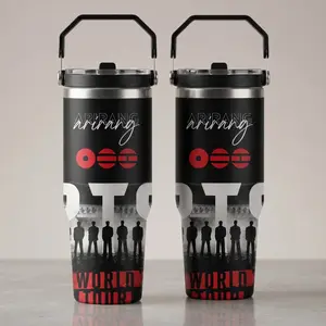 Arirang World Tour 2026 Inspired Tumbler 40oz/30oz Cup, Bangtan Fans Merch, Insulated Travel Mug with Straw Lid, Gift for fans
