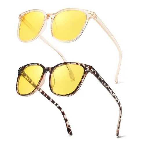 2 pack Transparent Champagne Gold  + white tortois