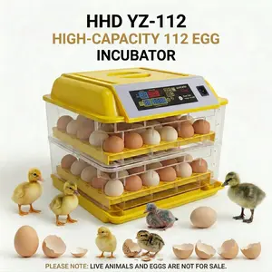 Hatch Like a Pro: Ultra-Quiet 112-Egg Smart Incubator with Auto-Turn, One-Touch Operation & Safety Power-Off