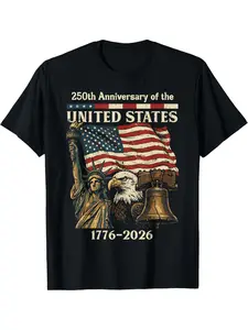 Comfortable Stretchy Usa Flag T-Shirt(Recommend ordering one size up), Independence Day 250th Anniversary, Unisex Memorial Day Tee, Patriotic Couple Gift, Summer Apparel