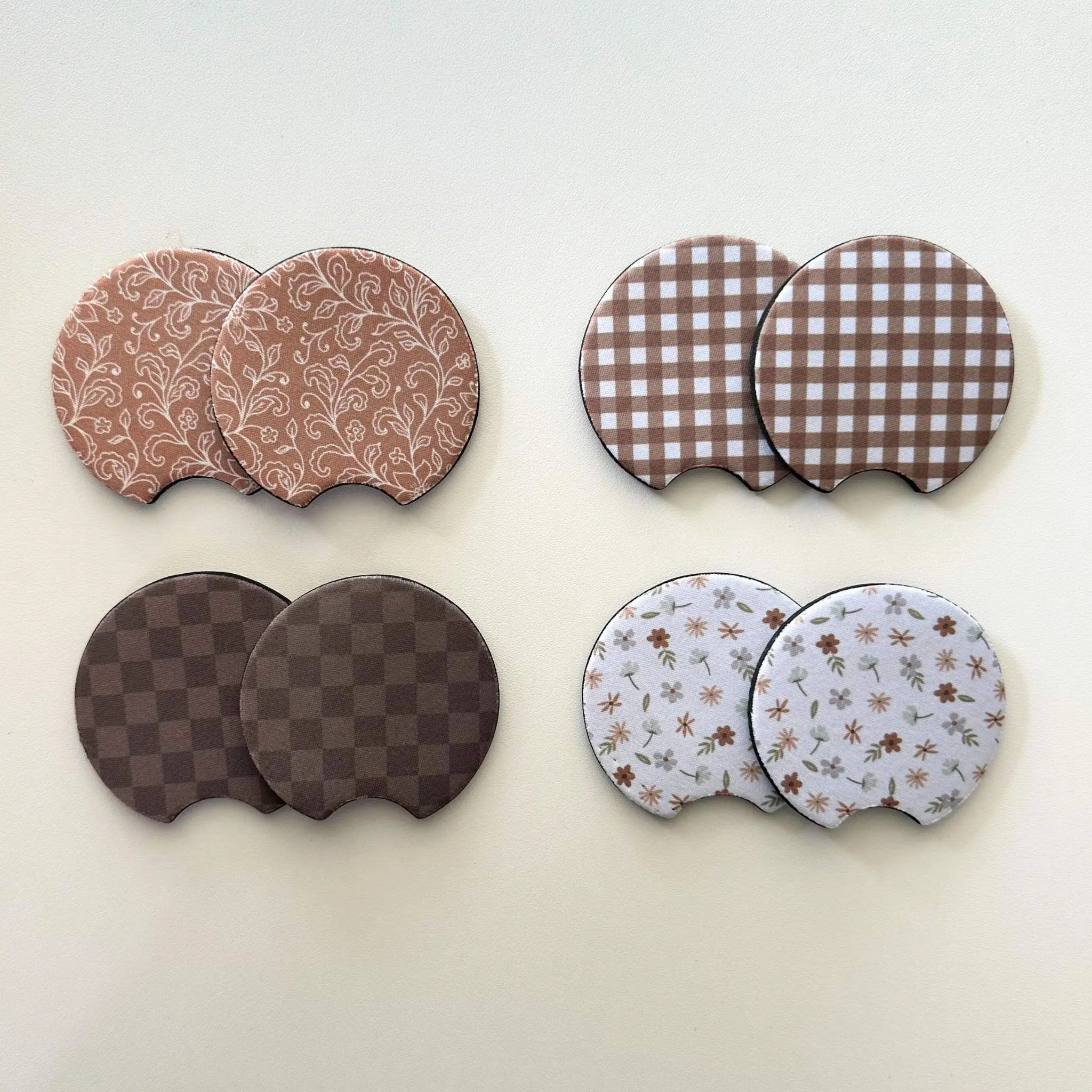 Fall Neoprene Car Coasters | Set of 2 | Stylish Protection for Your Cup Holders