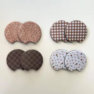 Fall Neoprene Car Coasters | Set of 2 | Stylish Protection for Your Cup Holders