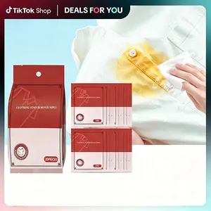 Clothing Stain Remover Wipes – Instant On-the-Go Stain Eraser, Color-Safe Deep Clean for Tough Food, Oil & Dirt Stains, Travel Pack Emergency Fix, 20 Individually Wrapped Count
