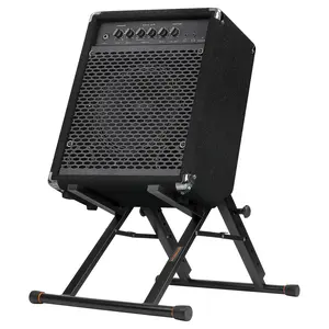 STRICH Amp Guitar Stand, High Profile Guitar Combo Speaker Stand, Tilt Back Folding Amplifier Stand, Fully Collapsible, Black, SAT-03