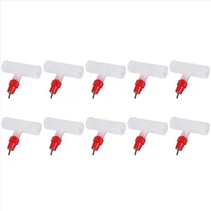 Chicken Nipples Tee Fittings - Fully Automatic Poultry Waterers Kit Chicken Water Drinker 10 Pack