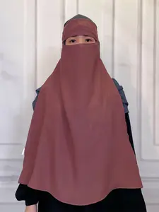 Women's Solid Color Khimar, Modest Long Sleeve Khimar, Muslim Islamic Clothing for Women