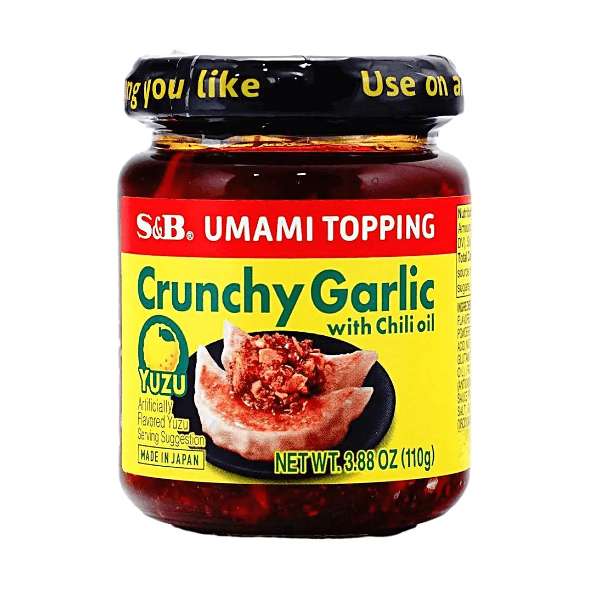 S&B Japanese Umami Crispy Garlic Chili Oil with Yuzu Flavor - Savory Topping for Rice, Noodles & More (110g) S&B Japanese Umami Crispy Garlic Chili Oil with Yuzu Flavor - Savory Topping for Rice, Noodles & More (110g)