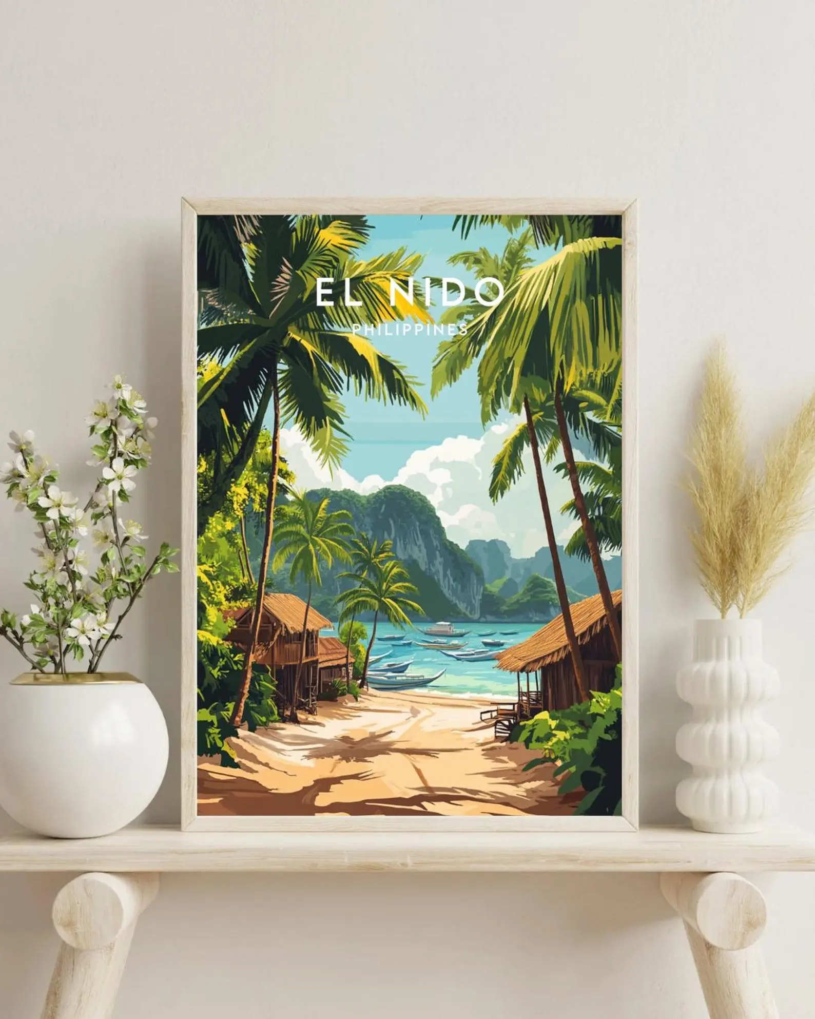 El Nido Travel Print Philippines El Nido Poster Philippines Poster Travel Wall Art Philippines Print Philippines Art El Nido Print
