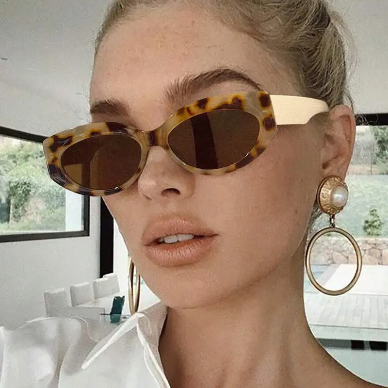 Women's Vintage Leopard Pattern Cat Eye Frames Sunglasses, Leopard Print Sunglasses, Trendy Casual Sunglasses for Everyday Use, Fashion Accessories for Outdoor Activities, Summer Trendy Sunglasses