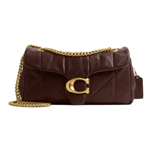 COACH Tabby 26 Quilted Leather Shoulder Bag with Magnetic Closure in Maple Brown for Women