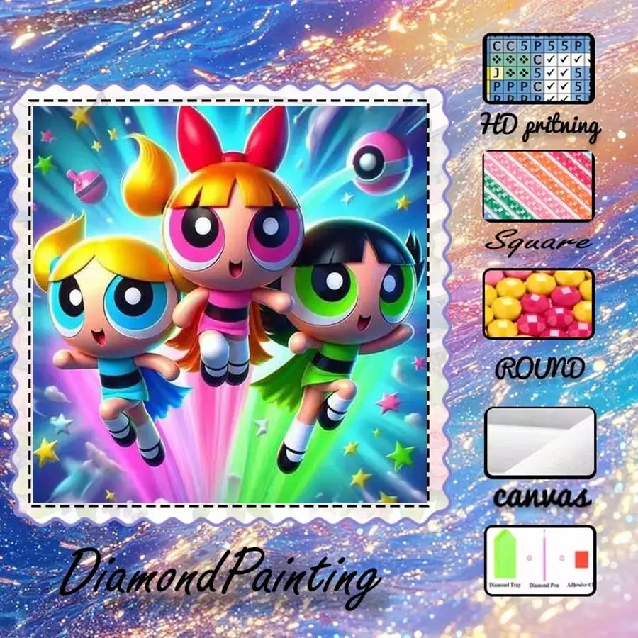 5D-DIY, Diy craft supplies, Handicraft, velvet canvas, diamond art, diamond painting, cartoon heroes AB diamonds, crystal diamonds, perfect home decoration, handmade diamond art painting kit, special craft diamond art kit, Diamond Painting Kits