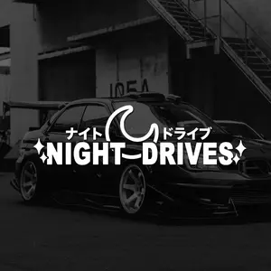 🌙 Night Drives JDM Window Banner