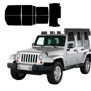 Precut Window Tint Film for Jeep Wrangler 4Door 2007-2010 All Side+Rear Windshield Any VLT 2Ply Anti-Shatter, UV Block, Privacy Protection, No Trimming Needed,Heat & Glare Reduction