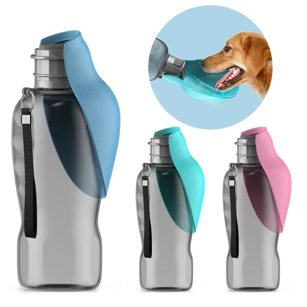 800ml Portable Dog Water Bottle – Travel Dispenser & Bowl