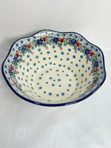 Bowl ~ Wavy Edge ~ Medium ~ 10 inch - 3430X - T4*