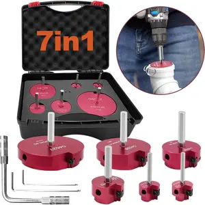6 Piece PVC Pipe Reamer Kit With A Wrench, 0.75" 1" 1.5" 2" 3" 4 Inch Pipe Fitting Reamer Tools Contain PPR75, PPR100, PPR150, PPR200, PPR300, PPR400, Fit Standard 3/8" & 1/4" Drills