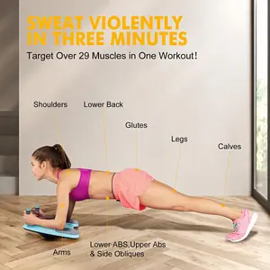 AB Plank Balance Board for Core Stability and Full Body Strength, Portable Home Gym Tool for Athletes and Functional Training Stomach Workout Equipment Exercise Equipment