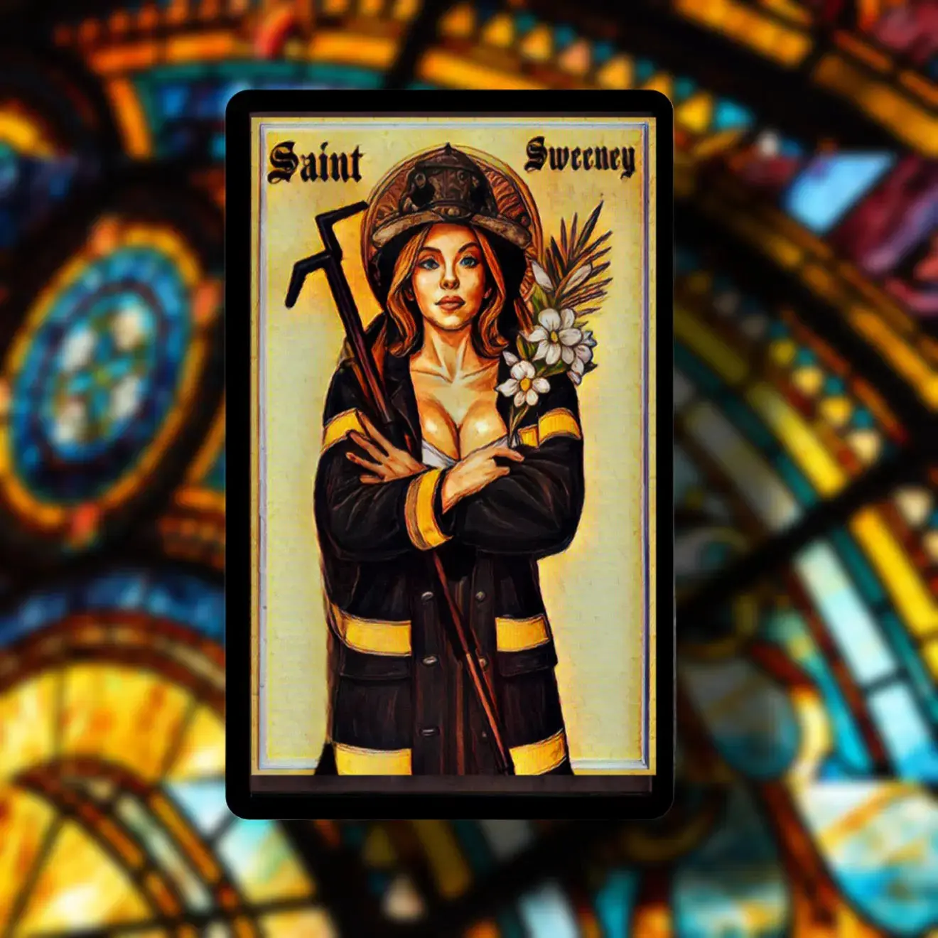 Saint Sweeney Metal Prayer Card