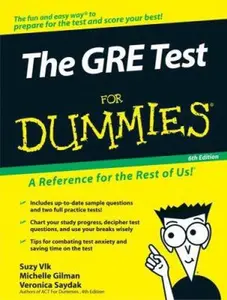 USED-The GRE Test For Dummies by Suzee Vlk (Paperback)
