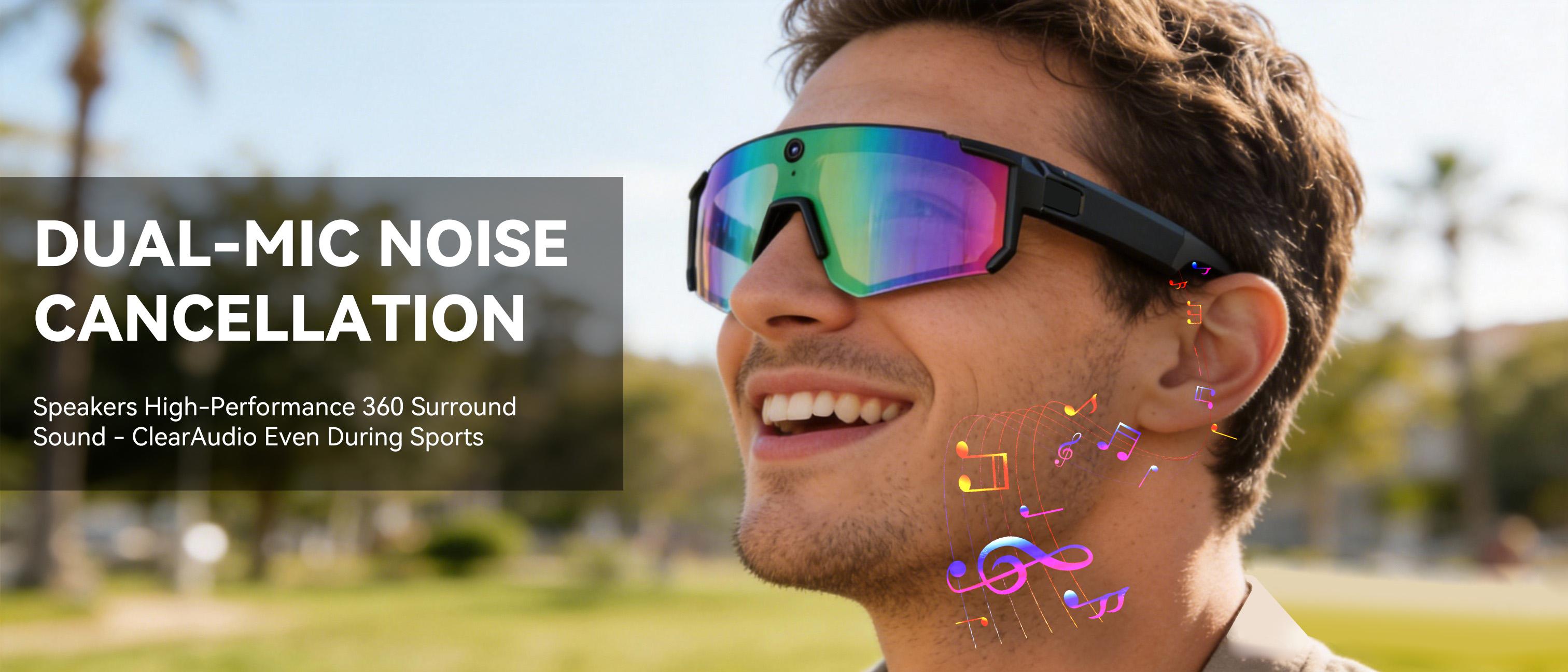 2026 New AI Smart Sport Sunglasses with HD 32MP Camera, 1200P Video Recording, AI Assistant (ChatGPT) & Real-Time Translation, Voice Control, Bluetooth 5.4 & WiFi – Ideal for Cycling, Golf, Running & Driving