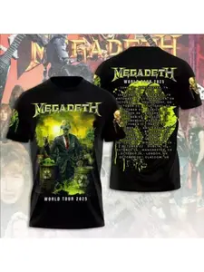 Megadeth Rust - 3D-printed T-shirt for men and women, stylish athletic T-shirt, summer short-sleeve T-shirts, Heavy Metal clothing