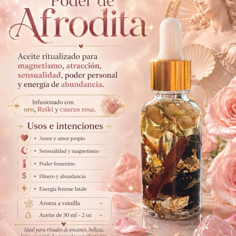 Aphrodite ritual oil Oil Aromatherapy spell oil Magic