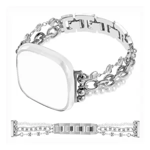 Fashion Heart Design Watch Band, Adjustable Watch Band, Watch Replacement Band for Fitbit Versa 3/Versa 4/Sense/Sense 2, Wearable