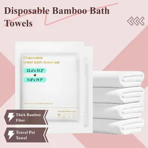 8pcs/4Pack Disposable Bath Towel, 2 Counts/set Thickened & Enlarged Bath Towel, Super Absorbent Travel Towel, High-quality No-wash Travel Towels for Business Trips