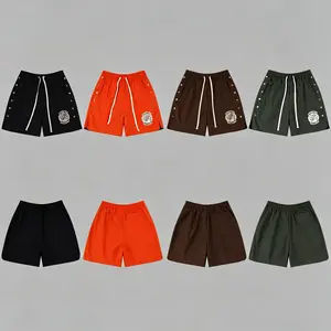 Saint Vanity Embroidered Casual Sports Shorts Streetwear Elastic Waist Loose Fit Summer Outfit Y2K Viral Trend Fashion Athletic Daily Casual Men Unisex Trendy Comfortable Bottom