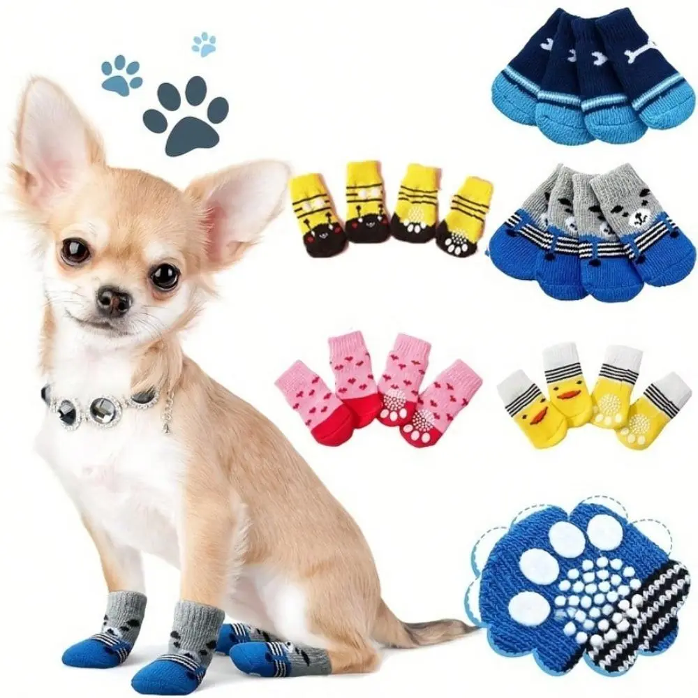 Non-slip Pet Socks, Soft Wear-resistant Dog Paw Socks Protective Foot Cover for Small Breeds#non slip sock, Indoor