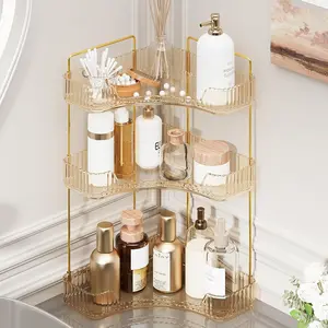 3-Tier Corner Bathroom Counter Organizer – Classic Storage Shelf for Makeup Perfume & Toiletries Space-Saving Countertop Tray Fits Bathroom Dresser Kitchen Gift for Girlfrend Mother's day