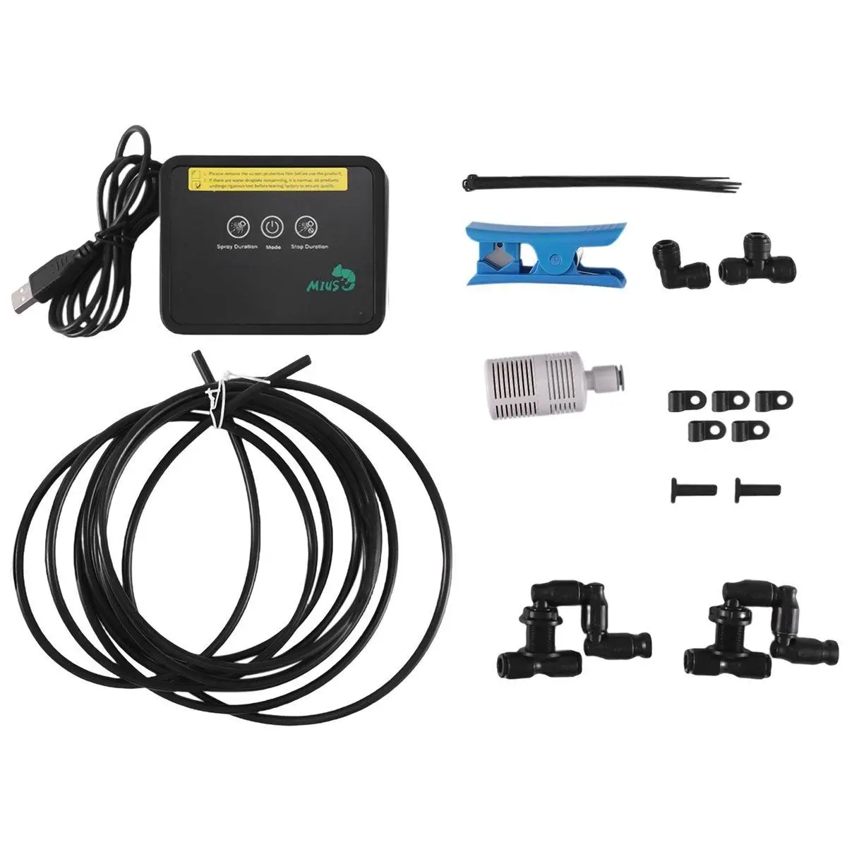 MIUS Intelligent Automatic Mist Spray System Set Electronic Timer LCD Screen Sprinkler Controller Terrarium Spraying Kit