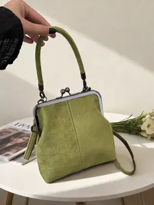 Fashionable Casual Shell Phone Bag, New Retro Crossbody Bag, Clip Top Handbag, Commute Shoulder Bag, Stylish Single Strap Backpack, Casual Trendy Purse, Fashionable Bags, Fashion Purses