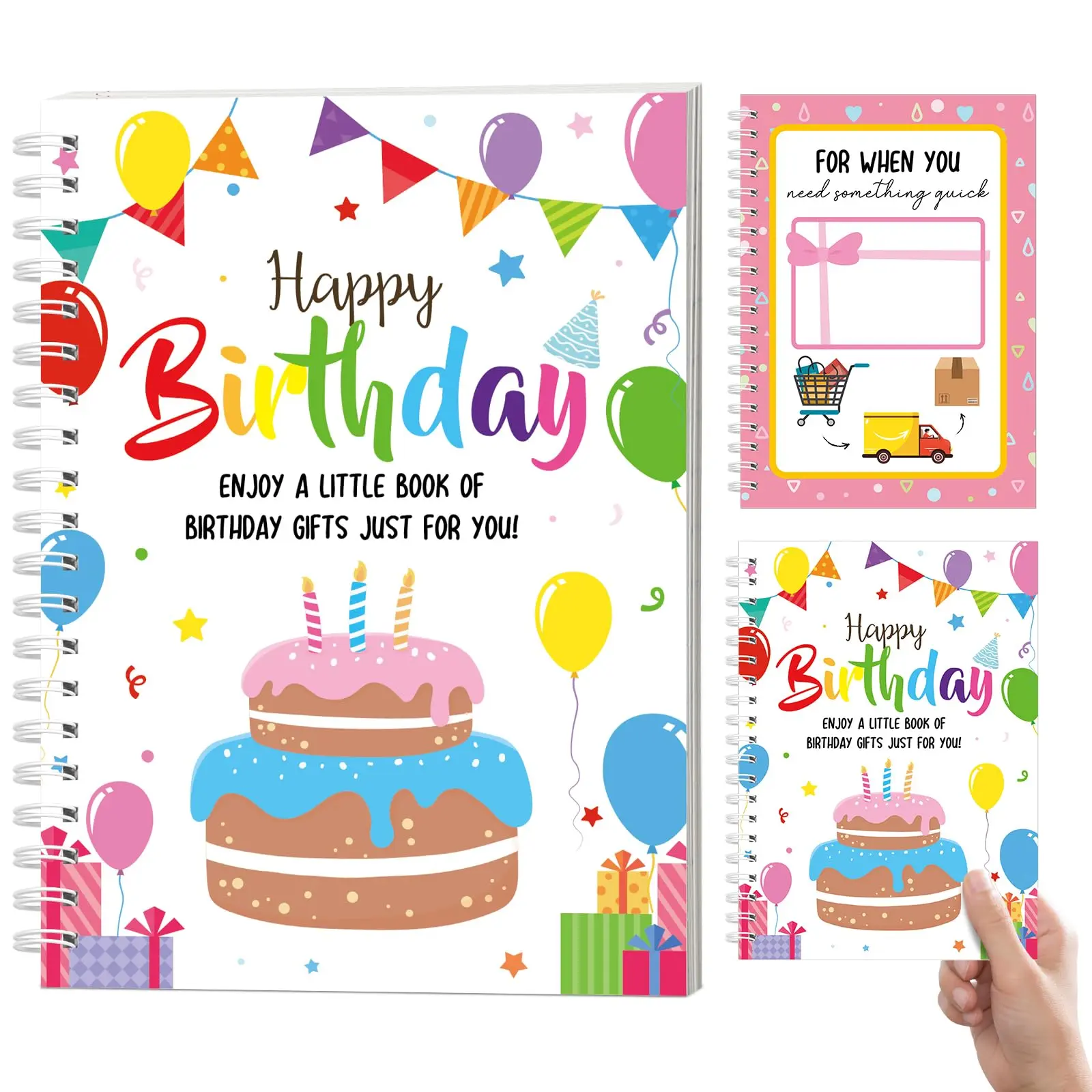 GISGFIM 5x7 in (13x18 cm) Customized Birthday Gift Card Keeper Organizer Book - Office Stationery Keepsake with Ideas, Templates, Crisp Print, Personalized Message Section for Women's Use
