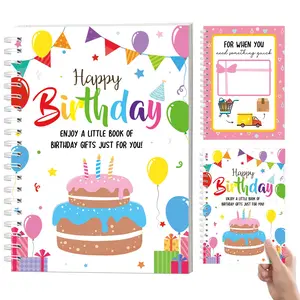 GISGFIM Birthday Gift Card Book 5x7 Inches Greeting Cards Booklet Keeper Organizer Books appy Birthday Keepsake Personalized Present for Women Men Teens Party Supplies