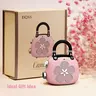 DOSS Candy Retro 5W Full-Range Bluetooth Speaker - Multifunctional Portable Wireless Speaker, Pink Lightweight Rechargeable Mini Purse Accessory, Trendy Teen Girls Gifts Multifunctional Portable Speaker Wireless Stereo Speaker