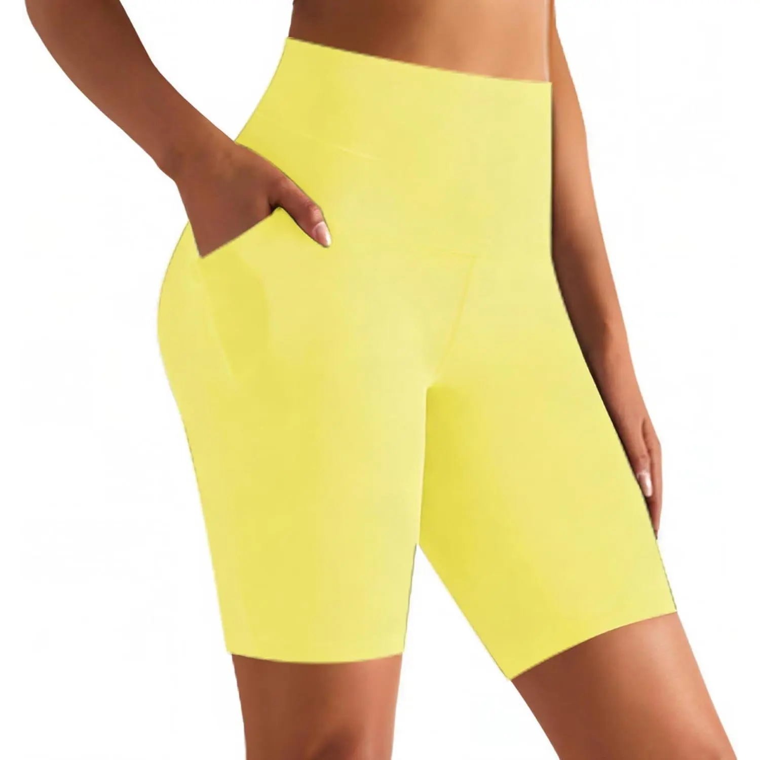 Buttery Soft Biker Shorts for Women, 8" High Waisted Spandex Blend with Pockets, Tummy Control for Yoga & Workout, Sportswear, Bikeshorts, Activewear, Shorts Women, High Waisted Cycle, Plus-Size Cycle