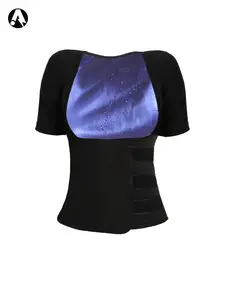 Women's Sauna Shirt, Tight-Fit Workout Sweat Suit, Waist Trainer Tank Top with Adjustable Buckle, All-Season Fitness Gear, Womenswear, Daily Wear Shapewear, Body Sculpting Compression, Abdomen Shapewear