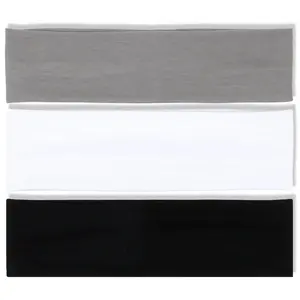 Women's Thick Stretchy  Headbands in White and Black for Yoga, Workout, and Everyday Wear - Non-Slip Hair Accessories with Basic Fashion Style